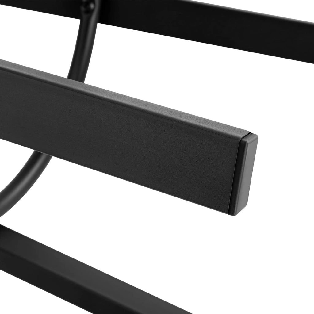 Set di 2 Sgabelli da Bar con 4 Gambe e Poggiapiedi, Sedie Alte da Cucina in Metallo e PU, con Seduta Rotonda Φ 35,5cm, Carico di 120kg, Antracite, BH330an-2