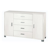 Madia due ante quattro cassetti Bianco Cenere 136x41x h86 cm