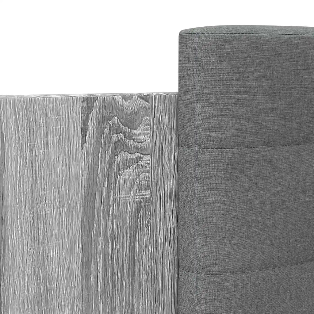 Letto con LED Sonoma grigio 80 x 200 cm Legno ingegnerizzato 3429665