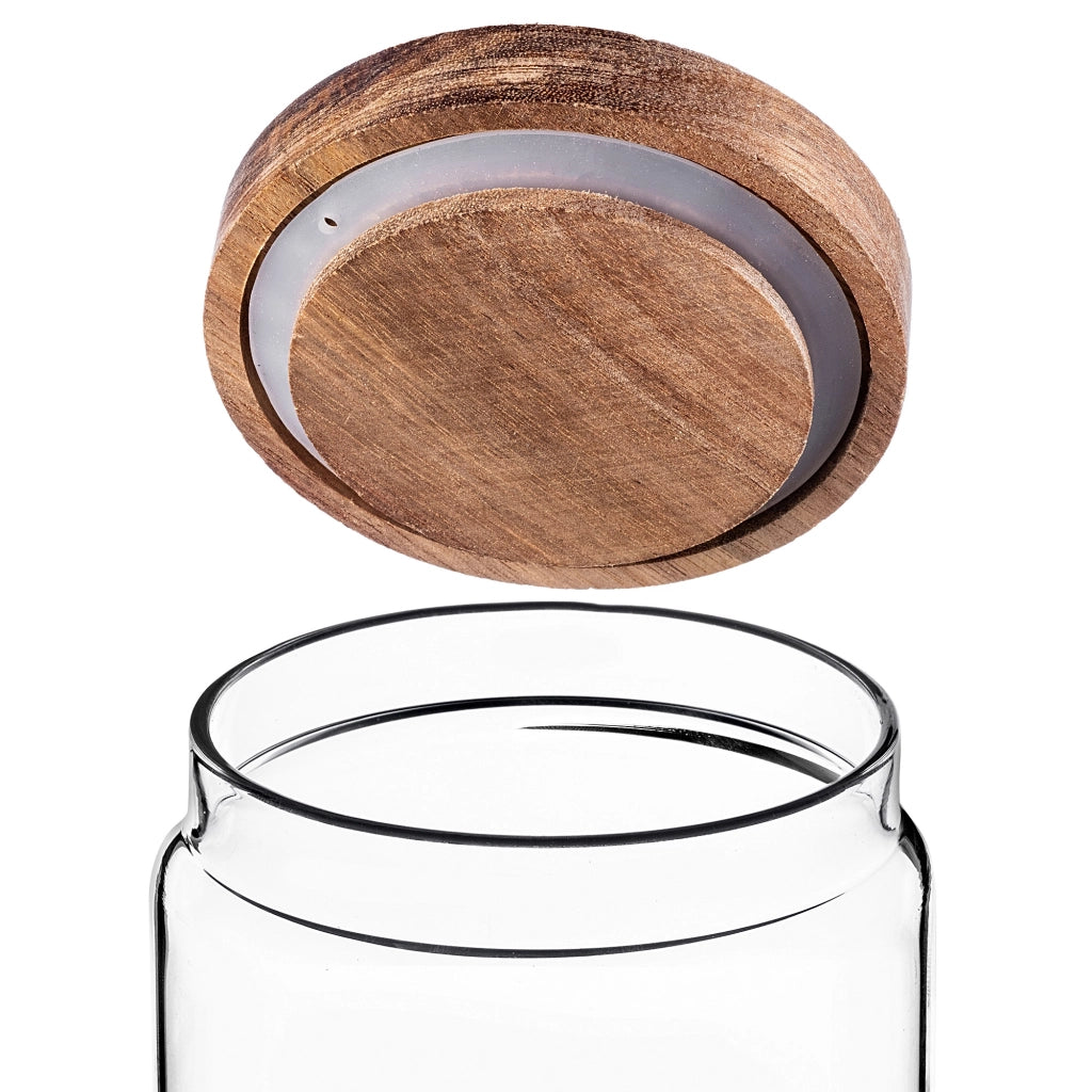Contenitore per alimenti in vetro KADAX per spezie ed erbe aromatiche con coperchio, barattolo da 450 ml