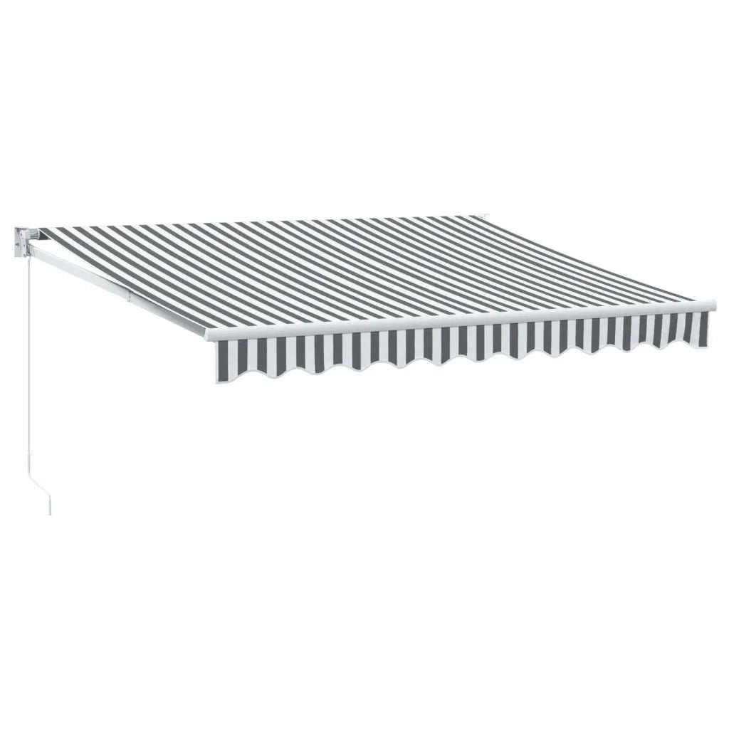 Tenda da Sole-Tenda parasole per balcone Antracite e Bianca 3x2,5 m Tessuto e Alluminio 459639
