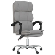 Poltrona | Sedia Relax da Ufficio Reclinabile Grigio Chiaro in Tessuto