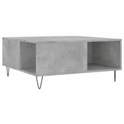 Tavolino salotto | Tavolino da caff¨¨ | Tavolino da Soggiorno Grigio Cemento 80x80x36,5 cm Legno Multistrato