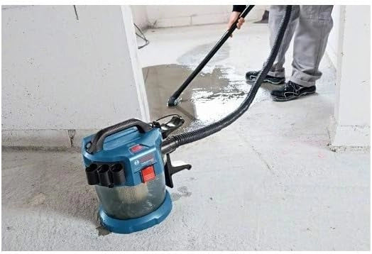 Bosch Professional Aspiratore a umido/a secco a batteria GAS 18V-10 L 18V System, senza batterie e caricabatterie, tubo flessibile 1.6 m, tubo curvo, set tubi 3 pezzi, lancia 250 mm, filtro piatto