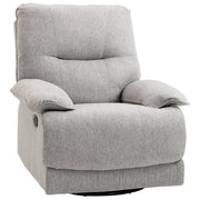 Poltrona relax reclinabile manuale con poggiapiedi ¨C Xylo ¨C tessuto grigio chiaro