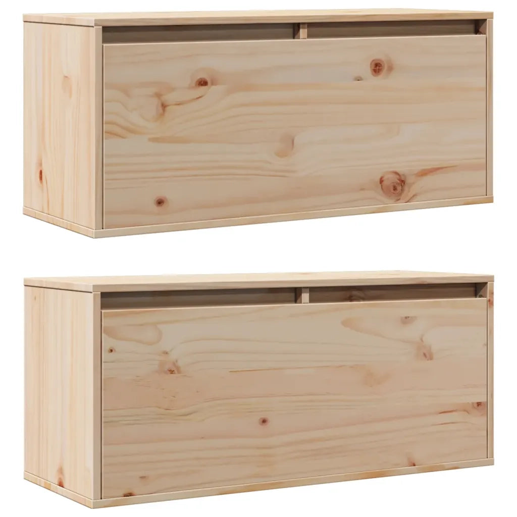 Pensili 2 pz 80x30x35 cm in Legno Massello di Pino