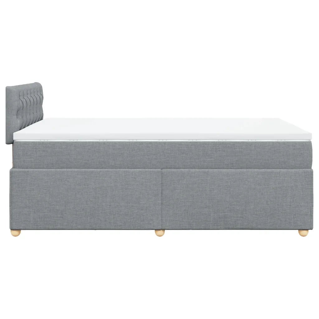 Giroletto a Molle con Materasso Grigio Chiaro 120x190cm Tessuto