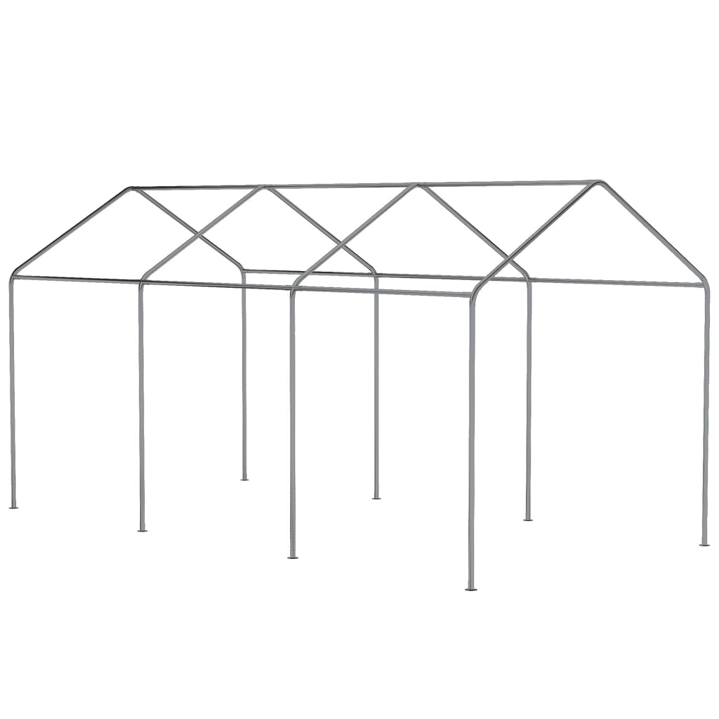 Box Auto da Esterno 600x295x265-310 cm in Acciaio e Polietilene Beige