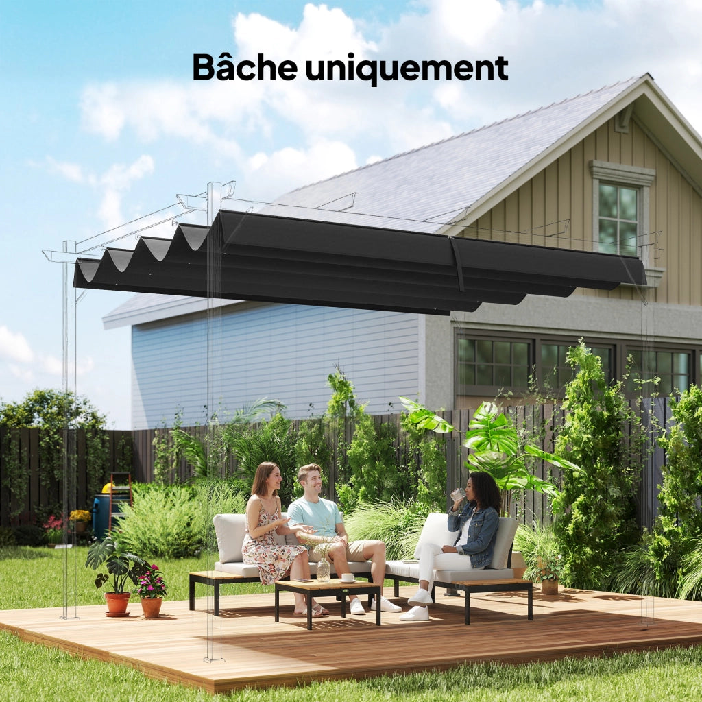 Tenda da sole per pergola ¨C zephmum ¨C 3x2m protezione UV 30+