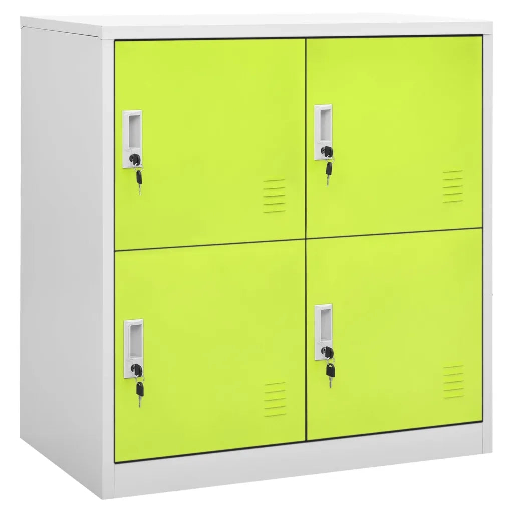 Armadietti Chiavi 2pz Grigio Chiaro Verde 90x45x92,5cm Acciaio