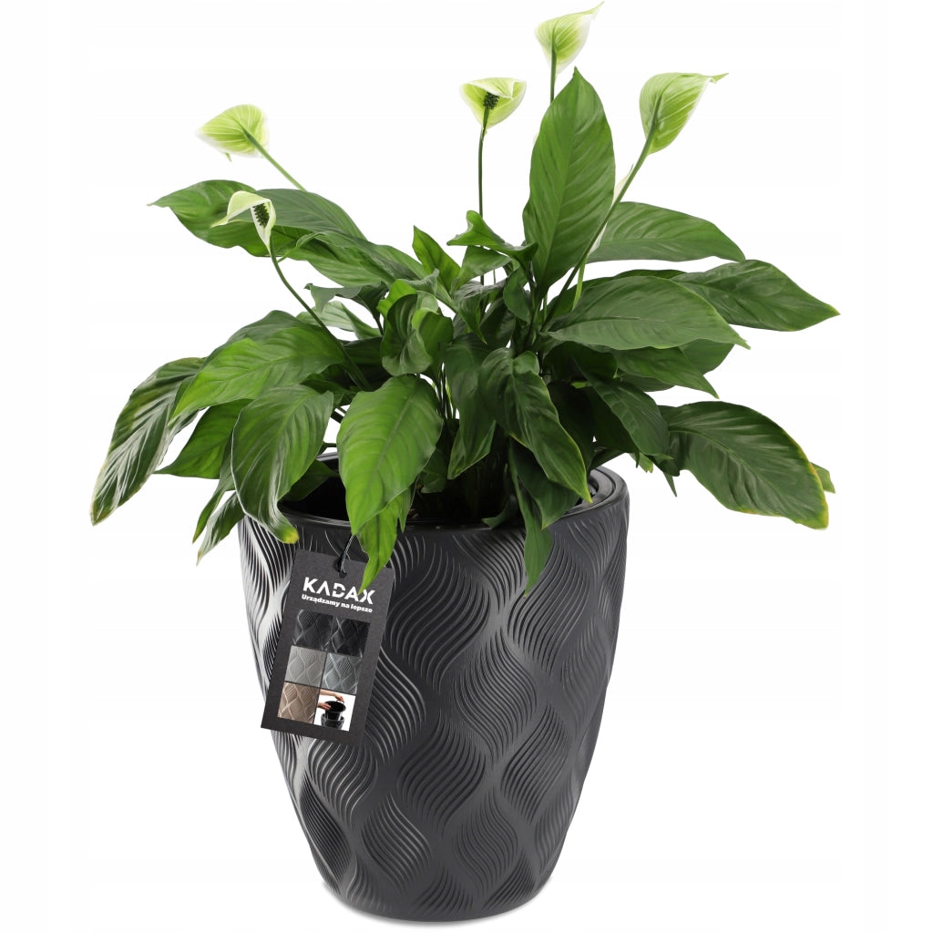Vaso da fiori KADAX con inserto 32 cm, copertura in plastica alta
