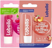 SET 2 LABELLO BALSAMO LABBRA COLORATO H 24 STICK 4,8 GR PESCA E CILIEGIA