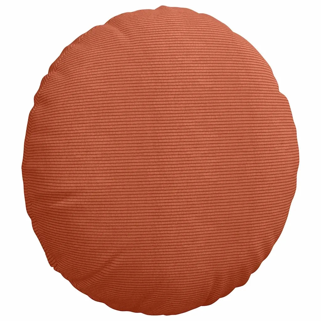 Cuscini per Seduta 2 pcs Rosso Arancio Ø 80 cm Tessuto in Cords