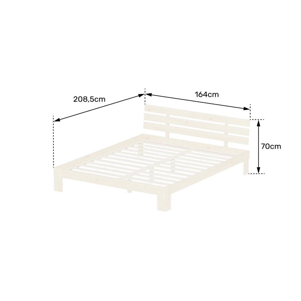 Letto in legno con testiera 160x200cm FINN