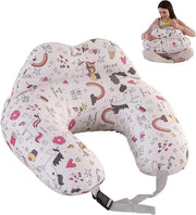Cuscino per Allattamento al Seno: 100% Cotone Cuscino per la Gravidanza con Cintura Regolabile, morbido e Comodo Lavabile in Macchina per Nuovi Nati