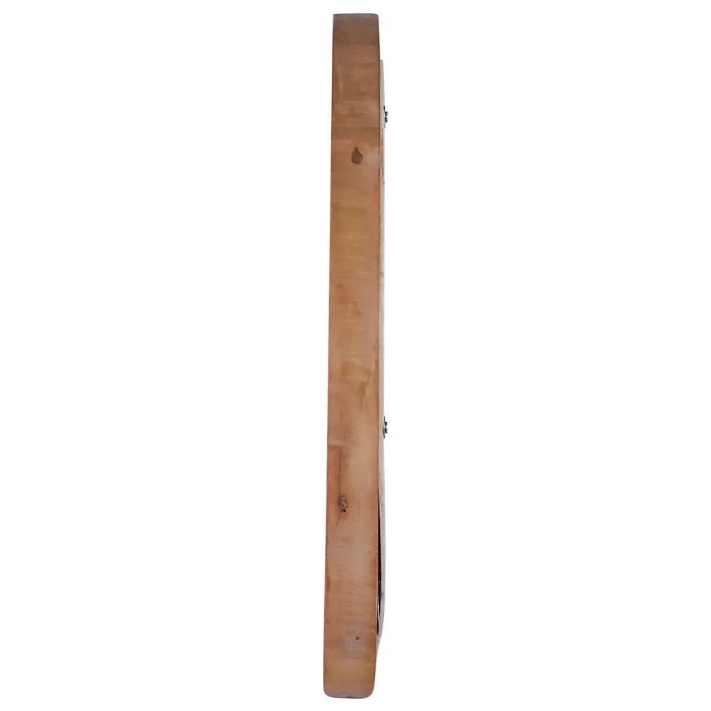 Specchio da Parete-Specchio a Muro-Specchio Decorativo 40 cm in Legno di Teak Rotondo 426580