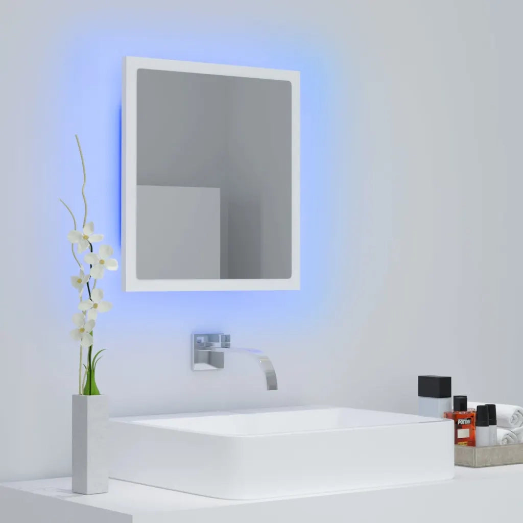 Specchio da Bagno | Specchio decorativo con LED Bianco 40x8,5x37 cm in Acrilico