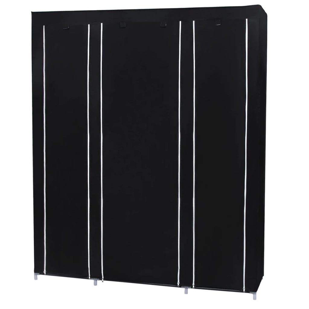 Armadio/guardaroba XXL in tessuto non tessuto 175 x 150 x 45 cm nero 12_0004008