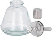Rimozione smalto a pompa 180 ml - contenitore in vetro - nucleo in alluminio - contenitore di liquido riutilizzabile - design antistatico - dispenser di liquido