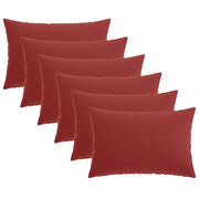 Federa 6 pcs HEERLEN Rosso Vino 50 x 75 cm Poliestere 911740