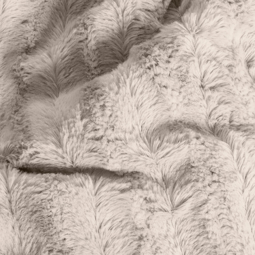 Coperta plaid in poliestere beige 130x170 cm - Collezione BERGIL
