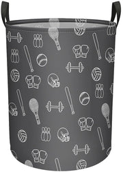 Asciugamani pieghevoli 20 pollici con maniglia, design sportivo – asciugamani, organizzatore giocattoli per camera da bambini, bagno e camera da letto