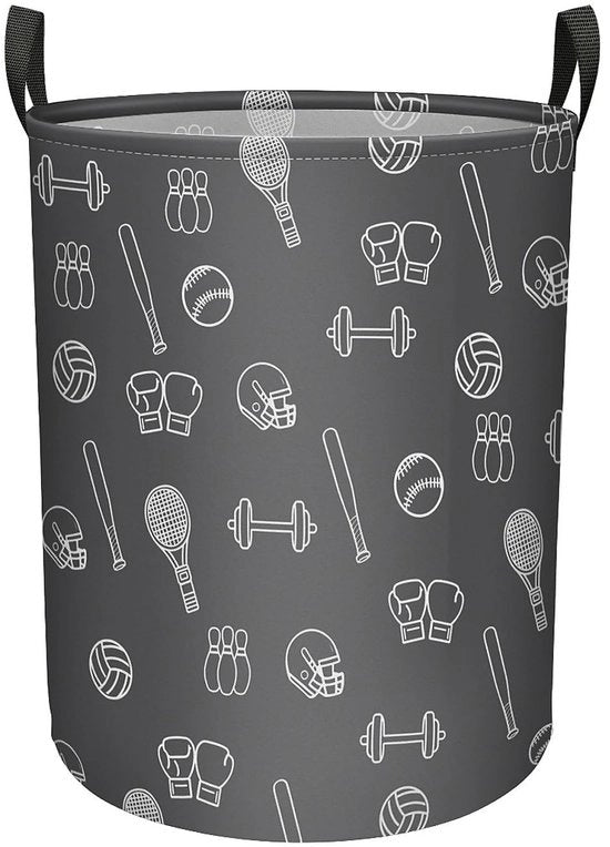 Asciugamani pieghevoli 20 pollici con maniglia, design sportivo – asciugamani, organizzatore giocattoli per camera da bambini, bagno e camera da letto