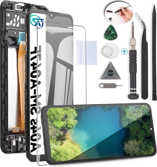 Sostituzione e riparazione digitizzatore touchscreen LCD - nero - Samsung Galaxy A04S 2022 SM-A047F