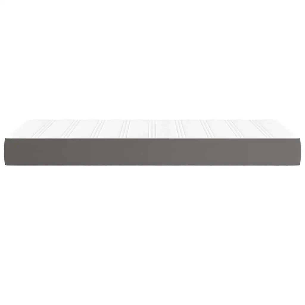 Materasso a Molle Grigio 120x190x20 cm in Similpelle