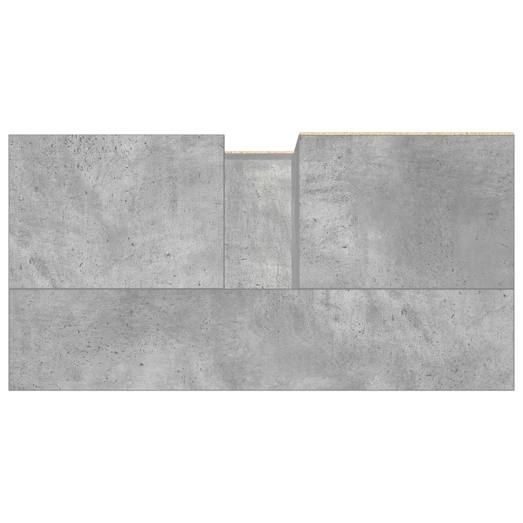 Armadietto da Bagno Grigio Cemento 65x33x60cm in Truciolato