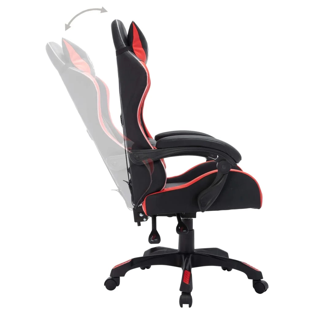 Sedia girevole da ufficio/studio/videogioco con illuminazione LED RGB e similpelle multicolore 02_0024214