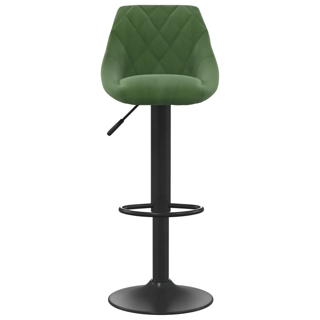 Sgabelli da Bar 2 pz Verde Scuro in Velluto 335352