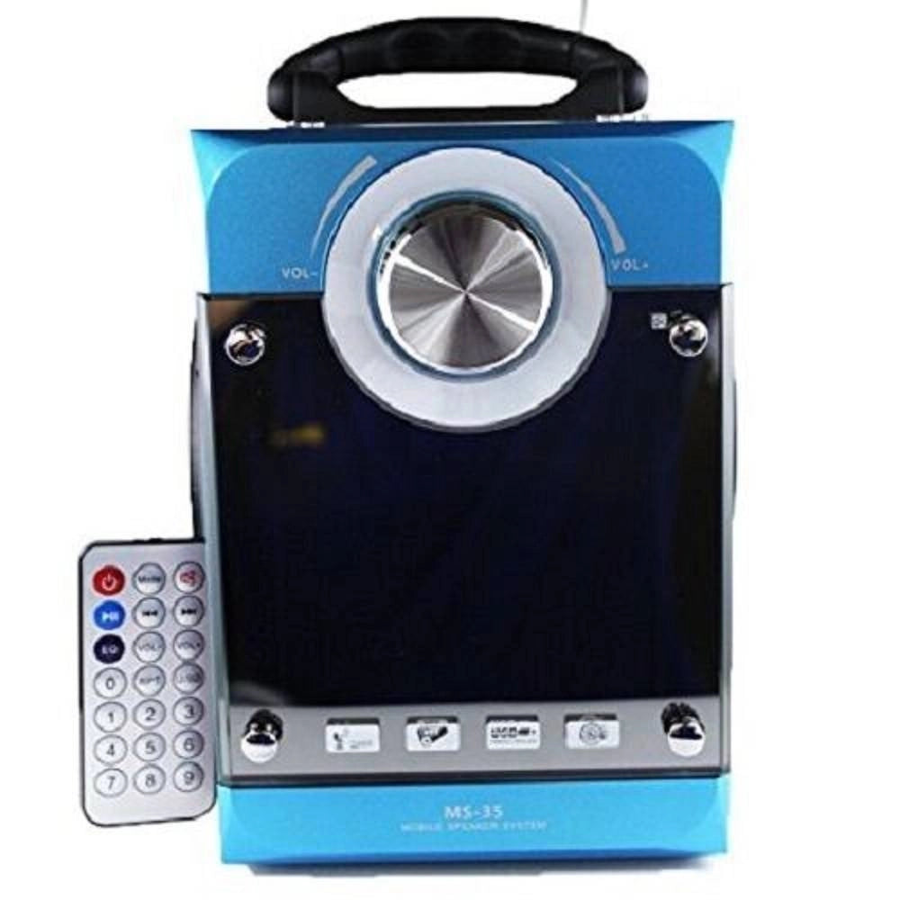 Trade Shop - Speaker Multimediale Ms-35 Cassa Portatile Radio Fm Mp3 Usb Sd Aux Display Led -