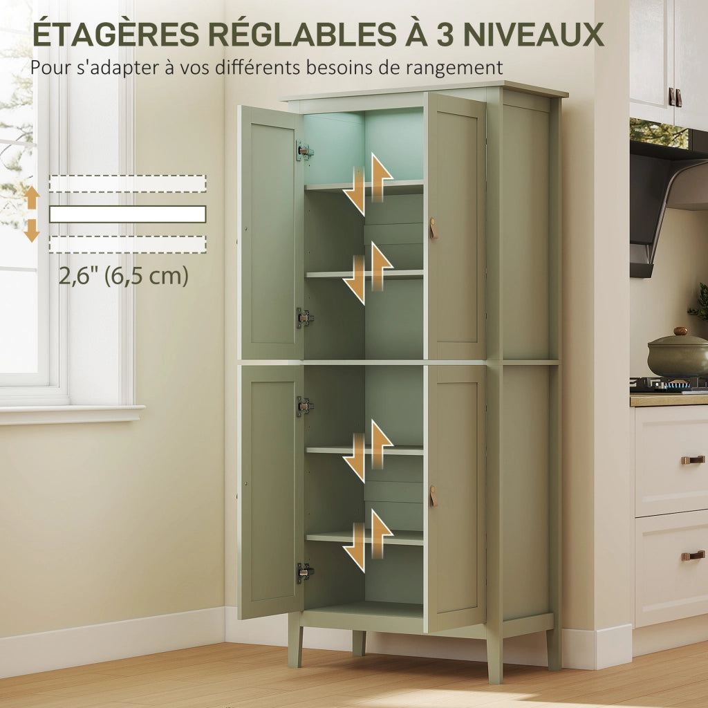 Mobile da cucina ¨C zephmum ¨C 80x40x176,5 cm, verde