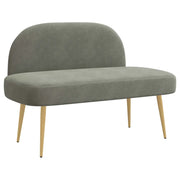 Panchina imbottita con schienale Grigio chiaro 110 x 60 x 76 cm CFW4362259
