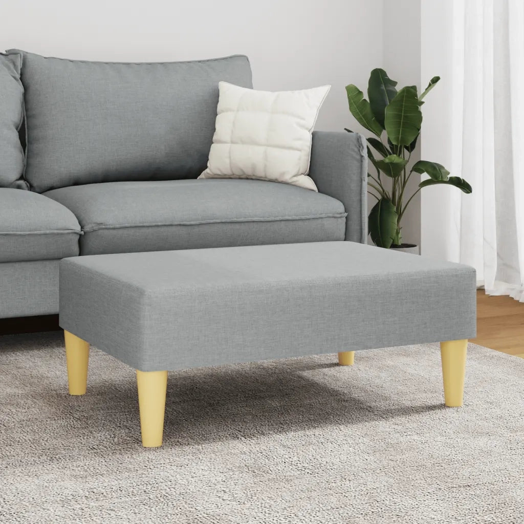 Poggiapiedi Grigio Chiaro 77x55x31 cm in Tessuto 379553