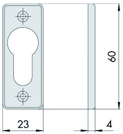 Cisa BORCHIA IN NYLON PER CILINDRO EUROPEO mm. 60