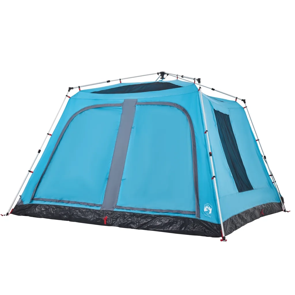 Tenda Familiare con Portico 9 Persone Blu a Rilascio Rapido 4004214