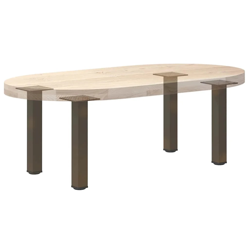 Set di 4 gambe regolabili per tavolino da caffè 42-44 cm in acciaio verniciato a polvere naturale 02_0056752
