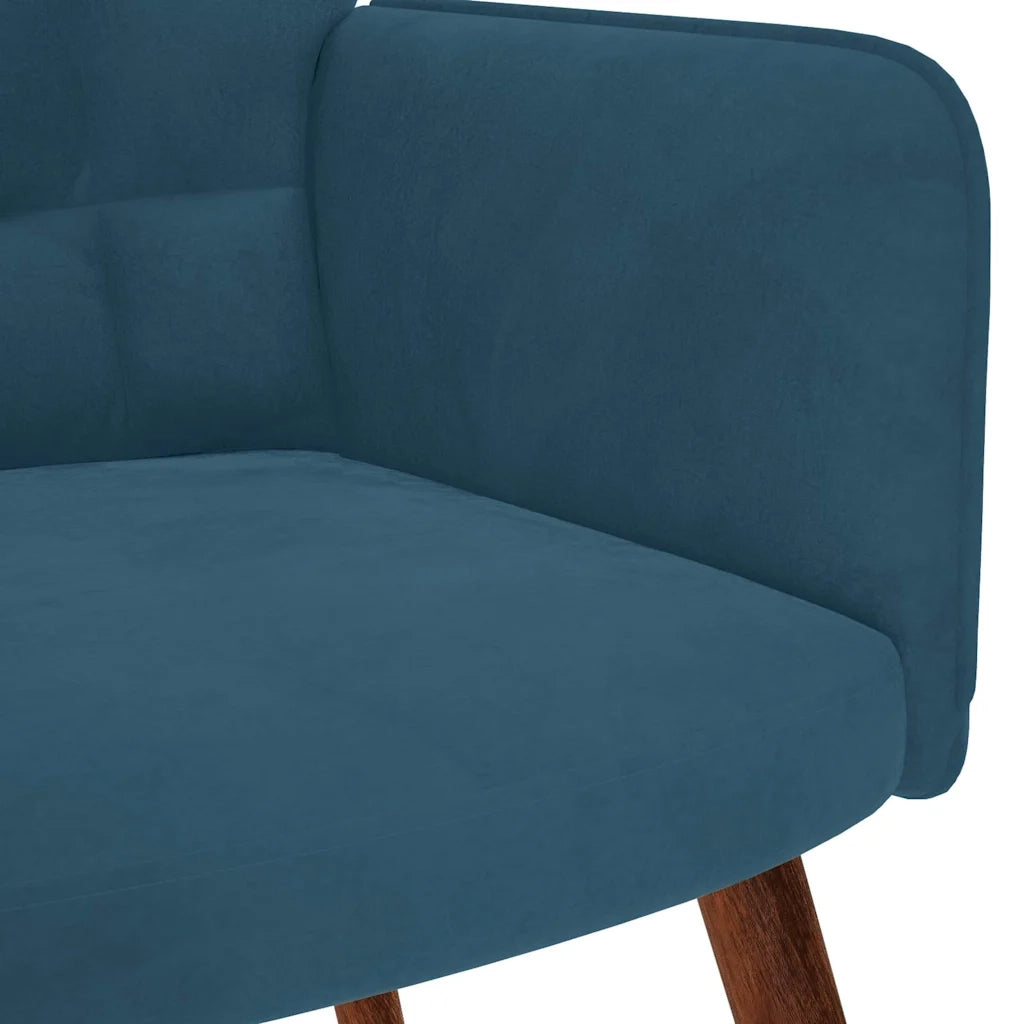 Poltrona Relax-Poltroncina Blu in Velluto 508206
