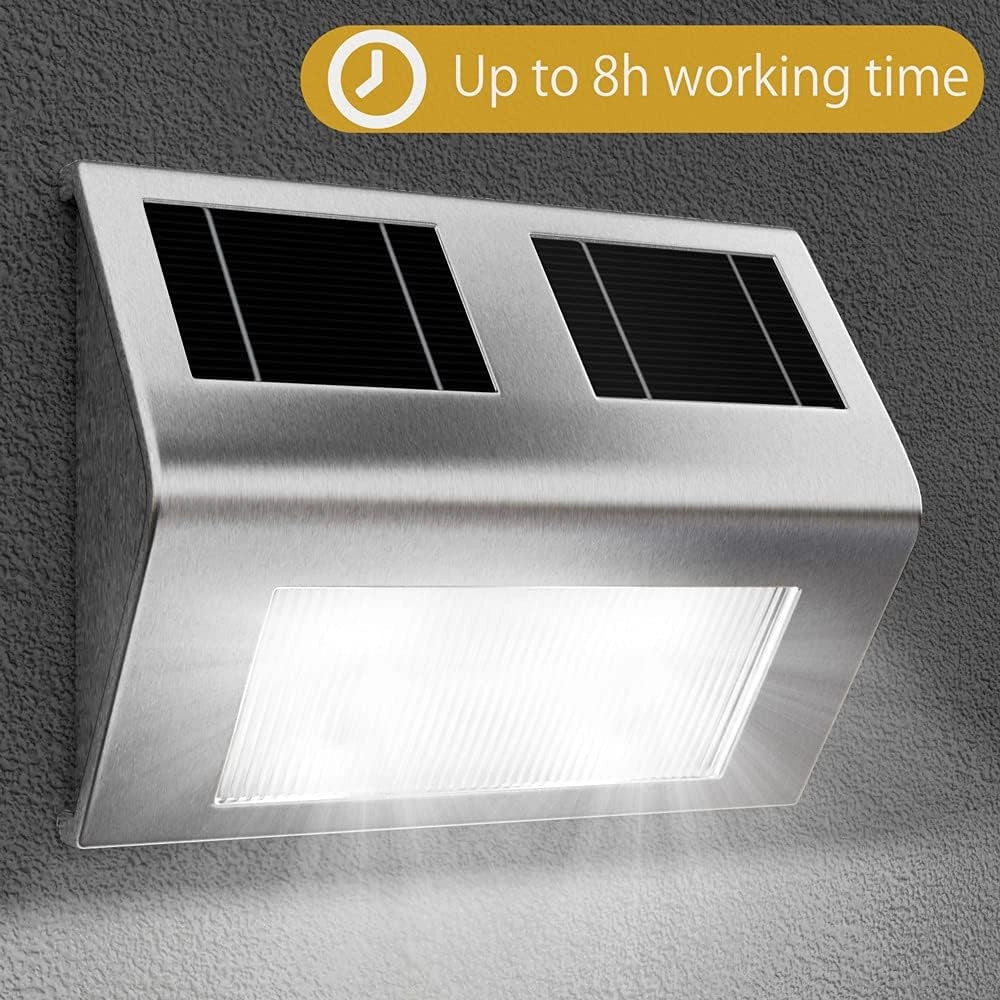 Lampada da Parete a LED a Energia Solare con Sensore Crepuscolare da Giardino Impermeabile Esterno Vialetto