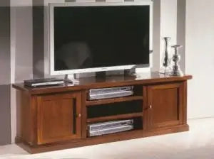 Mobile Porta tv arte povera 2 ante 3 vani a giorno noce scuro