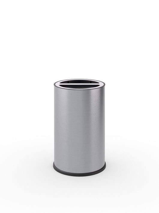 Pattumiera a Bidone Ø 45,5x70,5 cm 2 Scomparto da 50 L in Acciaio Inox Satinato