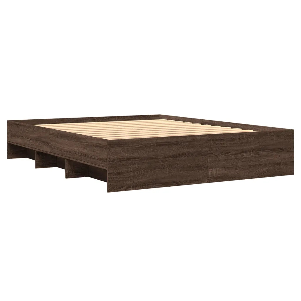 Giroletto senza Materasso Rovere Marrone 150x200 cm Truciolato
