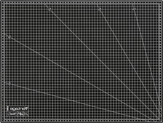 Dahle snijmat autoportante A2 - 45 x 60 cm - nero con griglia