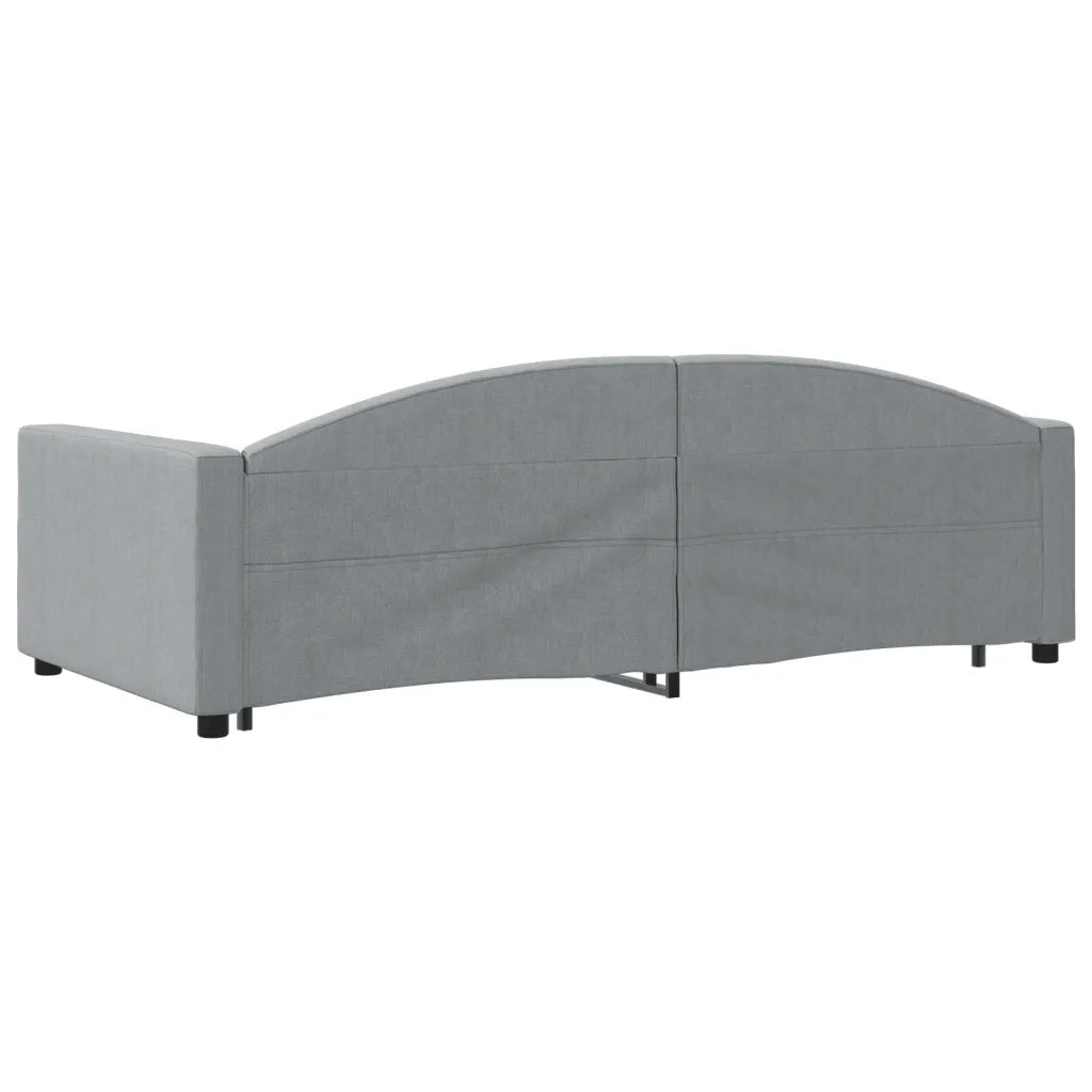 Divano Letto Estraibile Cassetti-Sofa Letto-Daybed Grigio Chiaro 100x200 Tessuto 990572