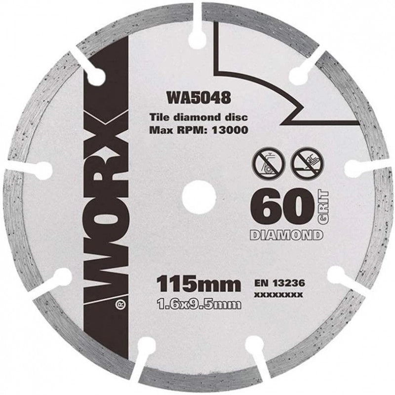 Lama circolare diamantata WA5048 120 mm per sega Worxsaw taglio piastrelle ceramica e muratura per WX423 WX424 WX425 - Worx