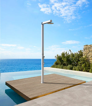 Doccia da Giardino Miscelatore Soffione e Lavapiedi Arkema Quick Bianco Lucido