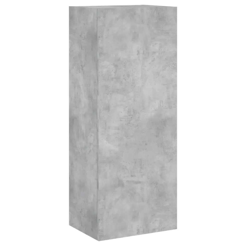 Mobile TV Parete-Credenza per TV sospesa-Console TV  Grigio Cemento 40,5x30x102cm Legno Multistrato