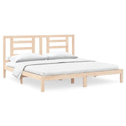 Letto matrimoniale | Letto per adulti | Giroletto senza Materasso 200x200 cm in Legno Massello di Pino
